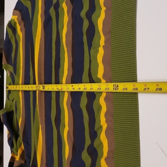 Tommy Hilfiger Men's Horizontal Stripped V-Neck Pullover Sweater XXL Green - Picture 9 of 12